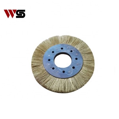 round brass steel wire brush for polyurethane cup or disc pig